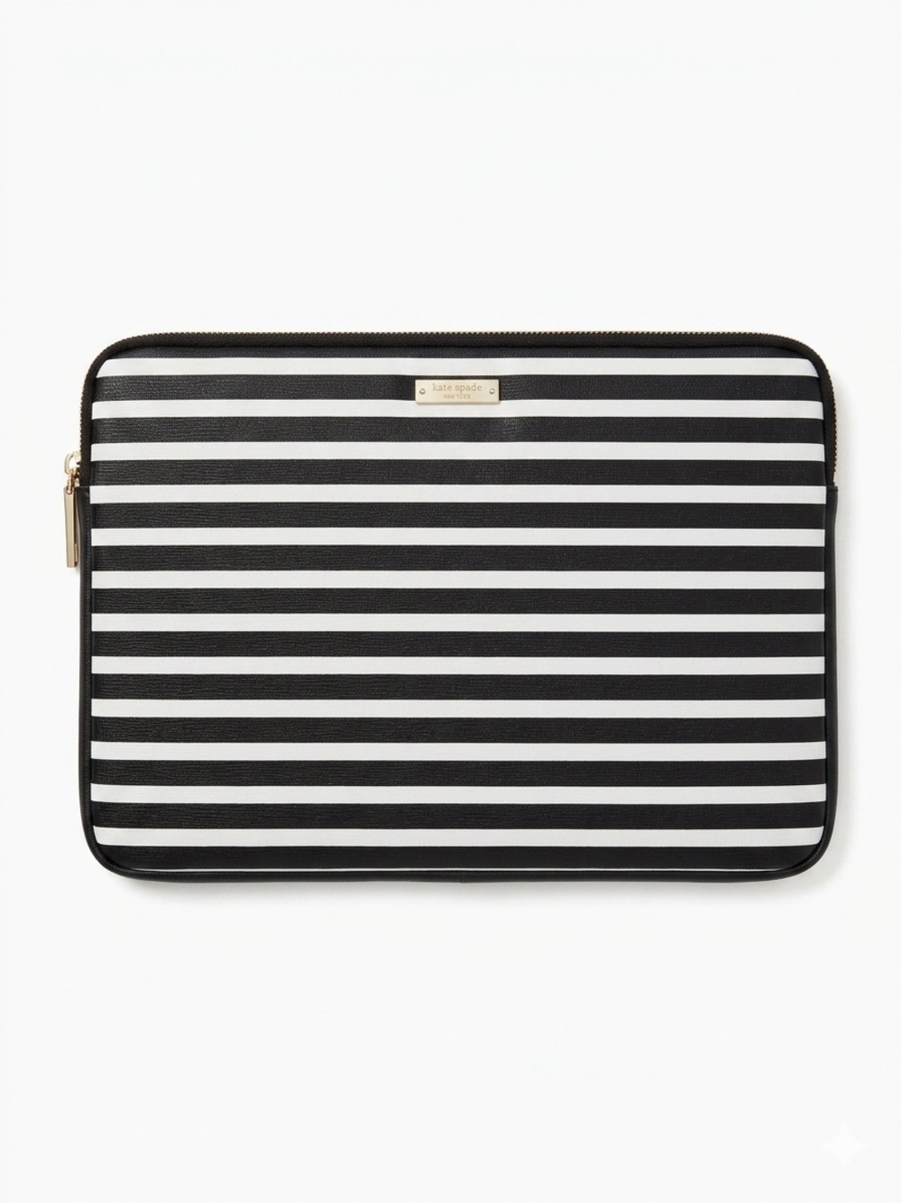 KATE SPADE | NWOT BLACK AND WHITE STRIPED LAPTOP OR TABLET SLEEVE